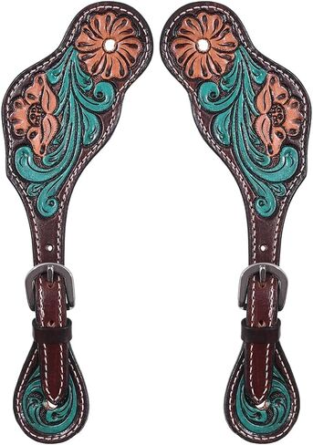 أحزمة جلدية سبيرز للبالغين المرأة الغربية حفز ركوب الخيل عرض سباق برميل وحزام روديو النساء البالغات in Kuwait