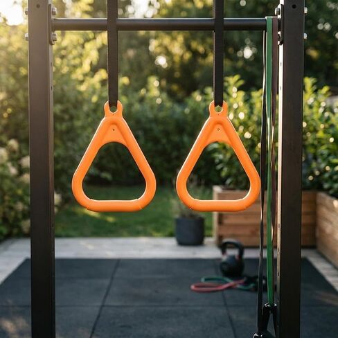 Gymnastic Rings Set 2pcs Triangle Workout Rings for Outdoor Fitness Training Accessories for Adults Exercise in Kuwait