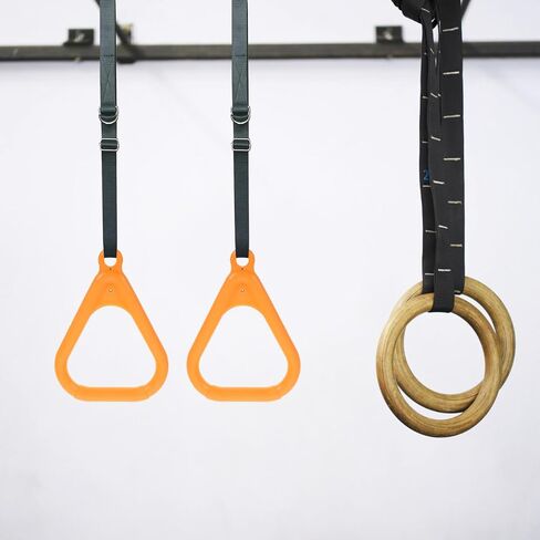 Gymnastic Rings Set 2pcs Triangle Workout Rings for Outdoor Fitness Training Accessories for Adults Exercise in Kuwait