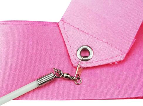 SaktopDeco Dance Ribbons Pink Rhythmic Gymnastics Ribbon Silk Dance Streamers Wands for Twirling Baton Artistic Dancing Stick, 6 Pack in Kuwait