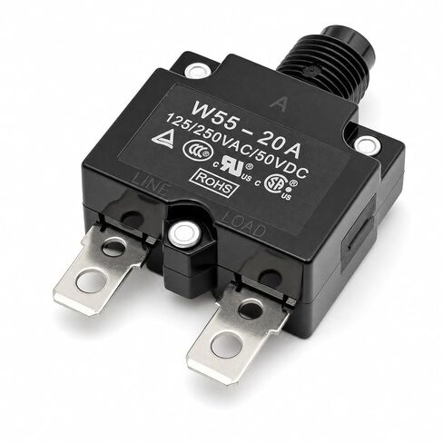 4 Pack W55 Series 20A Thermal Overload Protector Switch - Auto Reset Bimetal Cutout Breaker for Motor Compressor Power Tools, 250V Overtemperature Protection Replacement Parts in Kuwait
