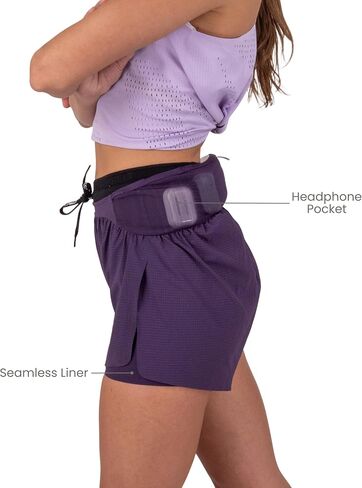 شورت الجري Elite Air للنساء من FlipBelt - بنفسجي توايلايت - M in Kuwait