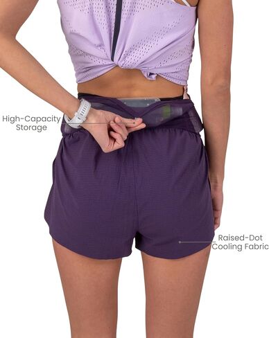 شورت الجري Elite Air للنساء من FlipBelt - بنفسجي توايلايت - M in Kuwait