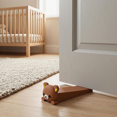 Door Stopper Cute, Cute Cute Bear Door Stop Decorative Animal Doorstop Door Wedge, 1 Pack Decorative Door Wedge for Home and Office Floor in Kuwait