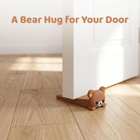 Door Stopper Cute, Cute Cute Bear Door Stop Decorative Animal Doorstop Door Wedge, 1 Pack Decorative Door Wedge for Home and Office Floor in Kuwait