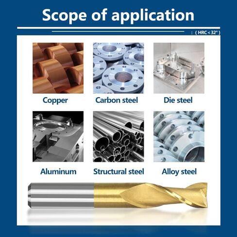 CNC Router Bits Flat Nose Carbide Endmill HSS Milling Cutter 2 Flute End Mill Spiral for Wood Metal Aluminum in Kuwait
