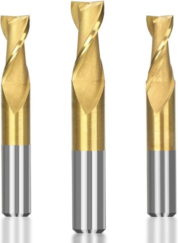 CNC Router Bits Flat Nose Carbide Endmill HSS Milling Cutter 2 Flute End Mill Spiral for Wood Metal Aluminum in Kuwait