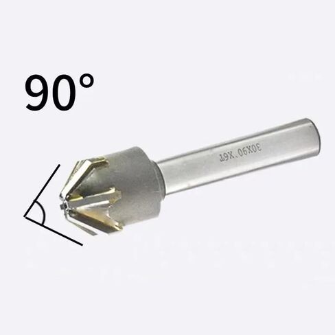 1pcs 60/90 Degrees Chamfering Countersink Drill Bit 16-60mm Cutting Diameter Chamfer Milling Cutter with Brazing Carbide Blade TCT Straight Shank Deburring End Mill(30mm-90degree) in Kuwait
