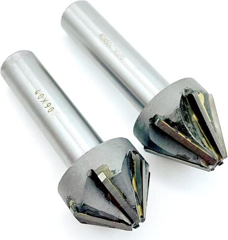 1pcs 60/90 Degrees Chamfering Countersink Drill Bit 16-60mm Cutting Diameter Chamfer Milling Cutter with Brazing Carbide Blade TCT Straight Shank Deburring End Mill(30mm-90degree) in Kuwait
