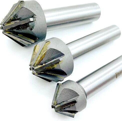 1pcs 60/90 Degrees Chamfering Countersink Drill Bit 16-60mm Cutting Diameter Chamfer Milling Cutter with Brazing Carbide Blade TCT Straight Shank Deburring End Mill(30mm-90degree) in Kuwait