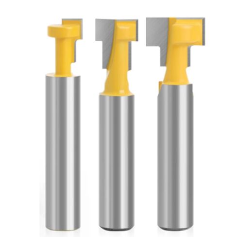 مجموعة لقم التوجيه T-Slot Cutter، حزمة من 3 قطع تفريز بفتحة مفتاح عرقوب 8 مم للأعمال الخشبية، أدوات قطع الخشب الدقيقة in Kuwait