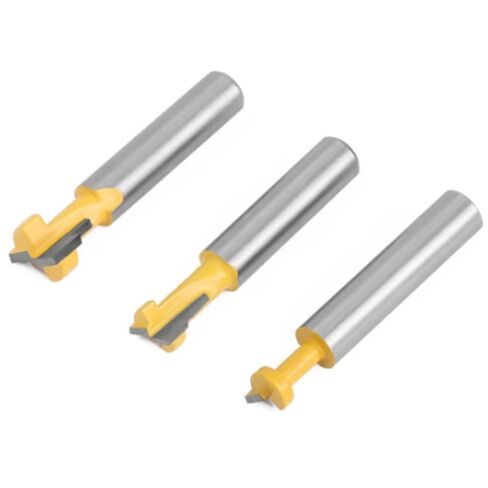 مجموعة لقم التوجيه T-Slot Cutter، حزمة من 3 قطع تفريز بفتحة مفتاح عرقوب 8 مم للأعمال الخشبية، أدوات قطع الخشب الدقيقة in Kuwait