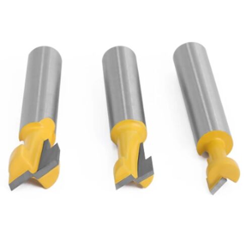 مجموعة لقم التوجيه T-Slot Cutter، حزمة من 3 قطع تفريز بفتحة مفتاح عرقوب 8 مم للأعمال الخشبية، أدوات قطع الخشب الدقيقة in Kuwait