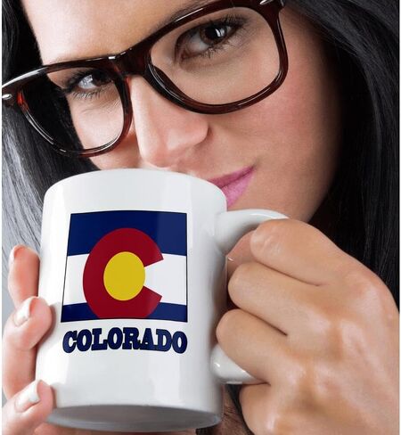 3dRose Colorado state flag in the outline map and letters of Colorado 11oz Magic Transforming Mug in Kuwait