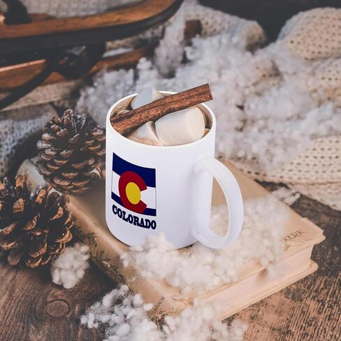 3dRose Colorado state flag in the outline map and letters of Colorado 11oz Magic Transforming Mug in Kuwait