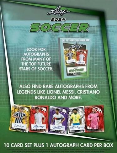 Leaf 2024 Soccer Blaster Box, 11 Card Set with 1 Autograph Card, Future Stars and Legends in Kuwait
