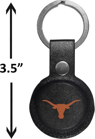 Siskiyou Sports NCAA Texas Longhorns Compatible AirTag Leather Key ChainUnisex, One Size, Black in Kuwait