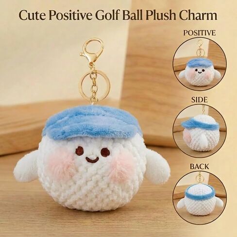 2Pcs Cute Soft Girl Golf Bag Charm, 3.2 Inches Golf Cart Keychain Charm, Portable Plush Golf Ball Key Ring Pendant Gift for Golfer, Coach, Sports Fans, Birthday Party in Kuwait