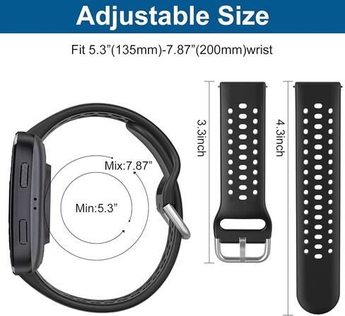 Watch Bands Compatible with Amazfit Bip 6/Bip 5/Active Max/Balance 2/Balance,5 Pack 22mm Soft Silicone Replacement Sport Strap for Amazfit GTR 4/3/3 Pro/2/2e/GTR 47mm Accessory Women Men in Kuwait