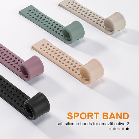 Watch Bands Compatible with Amazfit Bip 6/Bip 5/Active Max/Balance 2/Balance,5 Pack 22mm Soft Silicone Replacement Sport Strap for Amazfit GTR 4/3/3 Pro/2/2e/GTR 47mm Accessory Women Men in Kuwait