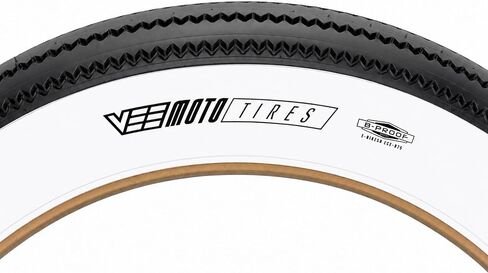 Vee Tire 20x4.0 White Wall Zig Zag E-Bike 50 Tubeless Ready Tire with Folding Bead and Endurance Compound 20x4,20 x 4.0 in Kuwait