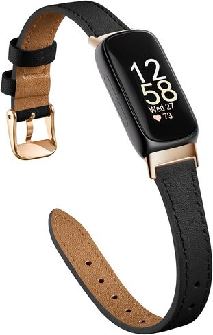 Slim Leather Band Compatible with Fitbit Inspire 3 Women,Leather Strap Thin Wristband for Fitbit Inspire 3 Bands in Kuwait