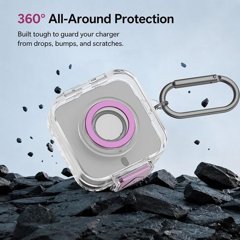 حافظة BEARDDO PC لجهاز Oura Ring Gen 4 حافظة حماية الشاحن مع قفل آمن، غطاء حماية صلب شفاف مقاوم للصدمات من البولي كربونات مع سلسلة مفاتيح (أرجواني) in Kuwait