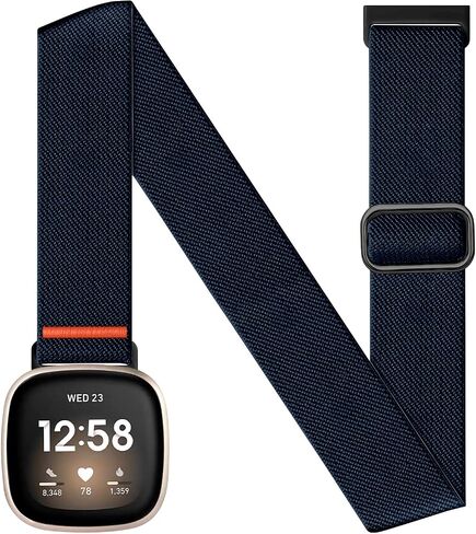 حزام الكاحل للذراع الرياضي متوافق مع Fitbit Versa 4/Fitbit Versa 3 /Fitbit Sense 2/Fitbit Sense Bands، حزام ذراع علوي مرن قابل للتعديل من النايلون للركض للرجال والنساء in Kuwait