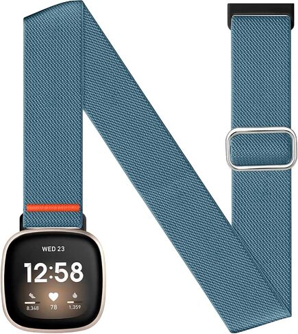 حزام الكاحل للذراع الرياضي متوافق مع Fitbit Versa 4/Fitbit Versa 3 /Fitbit Sense 2/Fitbit Sense Bands، حزام ذراع علوي مرن قابل للتعديل من النايلون للركض للرجال والنساء in Kuwait