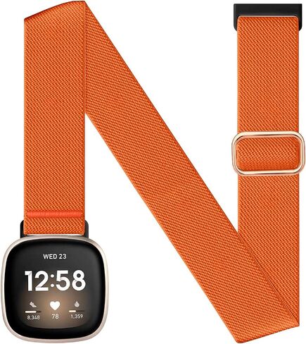 حزام الكاحل للذراع الرياضي متوافق مع Fitbit Versa 4/Fitbit Versa 3 /Fitbit Sense 2/Fitbit Sense Bands، حزام ذراع علوي مرن قابل للتعديل من النايلون للركض للرجال والنساء in Kuwait
