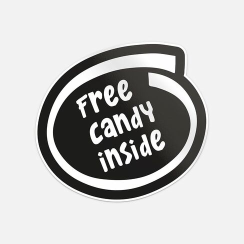 Free Candy Inside Funny Car Bumper Vinyl Sticker Decal in Kuwait