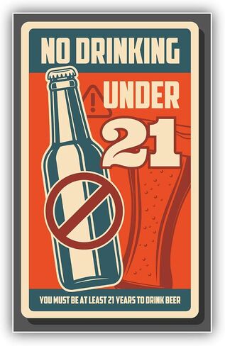 No Drinking Under 21 Vinyl Sticker Decal in Kuwait