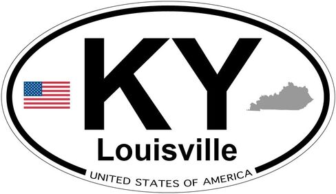 Louisville, Kentucky Oval Sticker in Kuwait