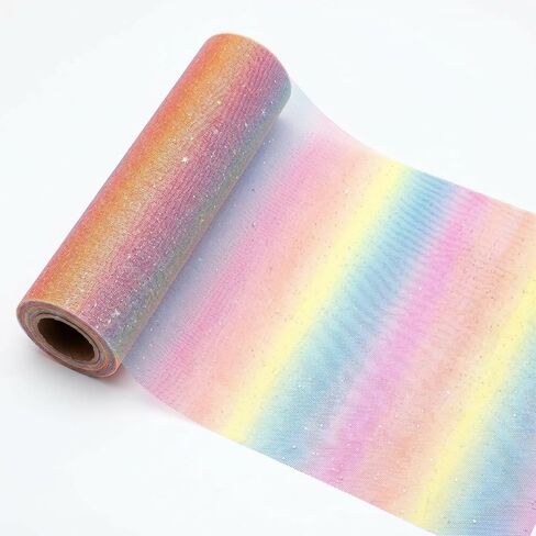 Mindsoft Shiny Cherry Tulle Table Runner 11 Inch x 16.4 Yards (49.2 Feet) Glitter Cherry Tulle Rolls for Table Runner Chair Sash Bow Pet Tutu Skirt Sewing Crafting Fabric Wedding Birthday Gift Ribbon in Kuwait