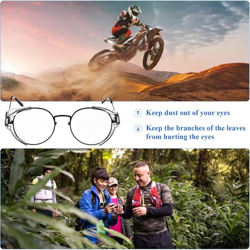 Gatuida Safety Glasses Side Shields 2 Pairs Slip on Eye Glasses Side Shields Anti-Slip On Side Shields for Safety Glasses Small to Large Eyeglasses Transparent in Kuwait