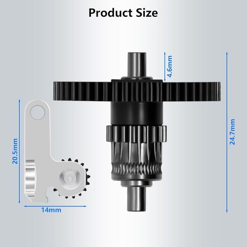 Upgraded Hardened Steel Extruder Gear for Flashforge Adventurer 5M, Integrated Shaft Design Nano-Coating POM Gears Replacement Part Direct Drive Extrusion Head Gear for AD5M/ 5M Pro in Kuwait