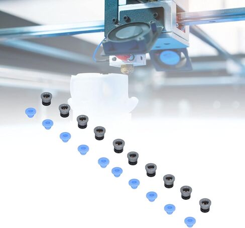 مجموعة موصلات صمام هوائي 10 قطع، موصل هوائي ECAS04 0.4 بوصة للطابعة ثلاثية الأبعاد ذات أغطية زرقاء، مكونات هوائية PTFE لملحقات طابعة الطارد in Kuwait