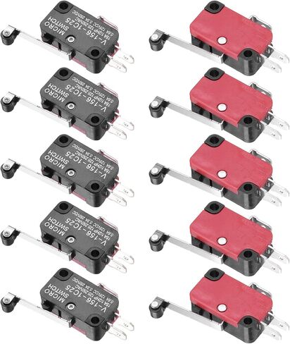 uxcell 10Pcs V-156-1C25 1NO + 1NC Micro Limit Switch 15A 125/250VAC Waterproof Miniature Micro Switches for Precision Components in Kuwait