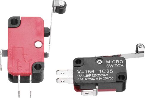 uxcell 10Pcs V-156-1C25 1NO + 1NC Micro Limit Switch 15A 125/250VAC Waterproof Miniature Micro Switches for Precision Components in Kuwait
