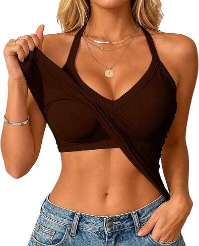 Tank Tops with Built in Bras Womens Casual Summer Basic Comfy Padded Undershirts Breathable Workout Yoga Camisoles in Saudi Arabia