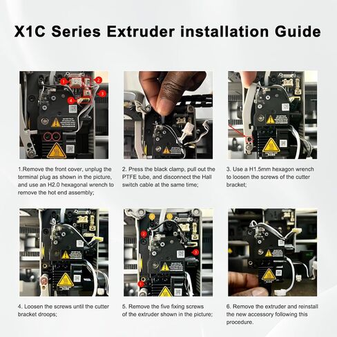 Bamboo Lab x1 x1c Extruder Unit Hardened Steel Finished Extruder Component Kit for Bambu Lab X1,X1C 3D Printer (X1 Series) in Kuwait