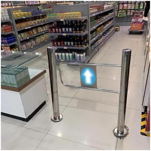 Durable Automatic Swing Gate - One-Way Security Door with Post Mount for Libraries, Stores, Malls - Ideal Access Control Solution for High Traffic Areas,Right-wxh-75x100 cm in Kuwait