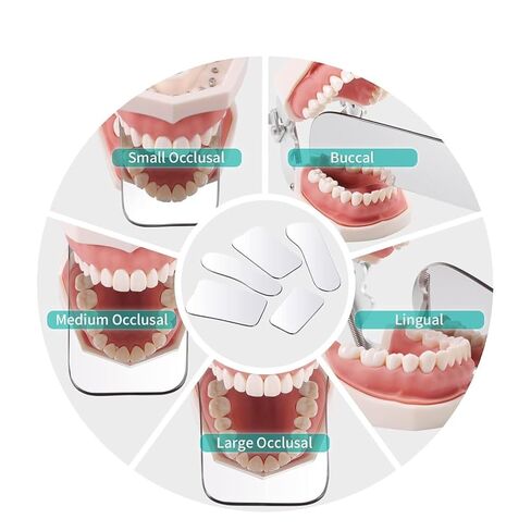 5PCS Dental Photography Mirrors 2-Sided Intraoral Mouth Mirror Dental Intraoral Glass Photographic Reflector Dental Orthodontic Intra Oral Mirror Orthodontic Photographic Contraster in Kuwait