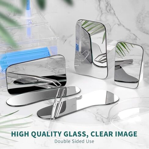 5PCS Dental Photography Mirrors 2-Sided Intraoral Mouth Mirror Dental Intraoral Glass Photographic Reflector Dental Orthodontic Intra Oral Mirror Orthodontic Photographic Contraster in Kuwait