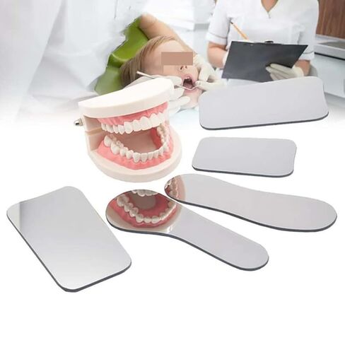 5PCS Dental Photography Mirrors 2-Sided Intraoral Mouth Mirror Dental Intraoral Glass Photographic Reflector Dental Orthodontic Intra Oral Mirror Orthodontic Photographic Contraster in Kuwait