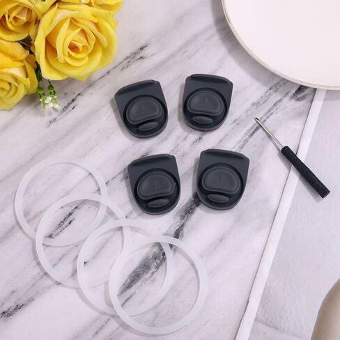 4pcs Replacement Stoppers with 4pcs Bottle Seal Rings for Owala FreeSip 24oz 32oz, BPA-Free Silicone O Ring Water Bottle Top Lid Replacement Parts for 16/19/24/32/40oz Gasket Plug Accessories(Grey) in Kuwait