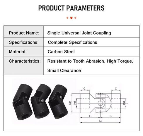 Single-Section Universal Joint Coupling 30 * 49 * 108 30-49-108 Key8 1Pcs in Saudi Arabia