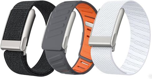 3 قطع من الأربطة الرياضية المتوافقة مع Whoop 5.0 وPeak وOne & Life MG - نايلون والسيليكون الرياضي والنايلون الفاخر وأساور معصم رياضية قابلة للتنفس وقابلة للتعديل مقاومة للماء لأحزمة Whoop 5.0 | ليس للجنرال 4 in Kuwait