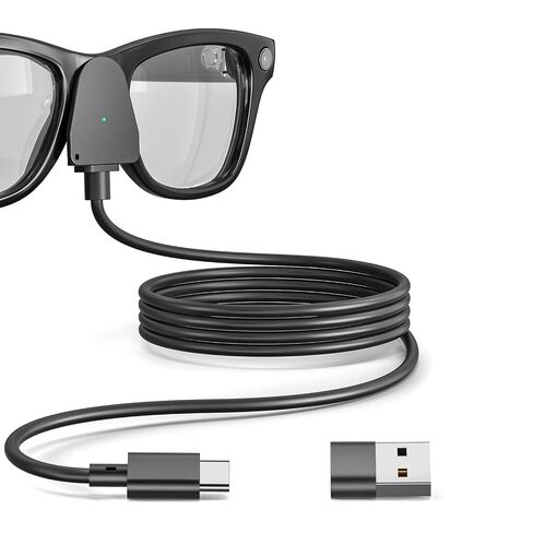 كابل شحن USB C لنظارات Ray-Ban Meta & Oakley HSTN الذكية، 3.3FT/1M | لـ Ray-Ban Gen1/2 Wayfarer، Skyler، Headliner & Scriber، شاحن محمول مع منفذ USB C لملحقات النظارات Meta AI in Kuwait