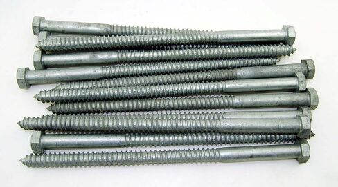 (10) Galvanized Hex Head 5/8 x 12 Lag Bolts Wood Screws in Kuwait